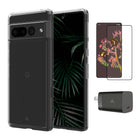 AXS Starter Kit bundle / Ultra Clear Case, Screen Protector and 30w Charger for Google Pixel 7 Pro-Drop-tested, scratch resistant phone case with shock absorbing air pockets