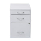 OSP Designs HPBF-11 22" Storage File Cabinet, White-Intended for Residential Use Only
