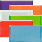 JAM Paper #10 Plastic Envelopes with Zip Closure, 5 x 10, Assorted Poly Colours, Sold Individually, 6 Pack (921z1rbgopclg)-Size: 5" x 10"