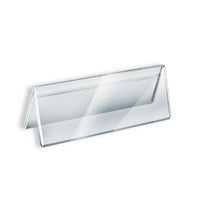 Azar Displays – Plaque d’identification en acrylique recto verso, 3 x 8,5 po, transparent, 10/paquet (192805)-La plaque d’identification recto verso est idéale pour afficher les noms sur les comptoirs ou les bureaux
