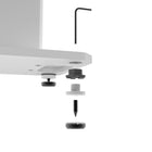 Kanto SX22W 22" Tall Fillable Speaker Stands with Isolation Feet - White-Features spiked feet with removable silicone pads for carpet or hardwood floors