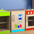 Flash Furniture - Refrigerateur de cuisine pour enfants Bright Beginnings de qualite commerciale en bois certifie Green Guard-15,5 po l x 16,5 po P x 20,5 po H