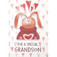 Rosedale Gold - Cartes de souhaits/Enveloppes - Joyeuse St-Valentin Petit-fils enfant (50107) - 5-1/2 po x 8 po - paquet de 6-Imprimées sur un papier de qualité non couché