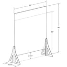 Azar Displays Acrylic Cashier Shield - 30"W x 40"H - Clear - 2 Pack-Acrylic
