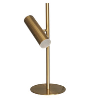 Dainolite Constance Modern Table Lamp - Aged Brass with Frosted Acrylic Diffuser - 6 W-Dimmable