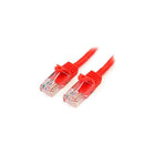 StarTech 45PATCH3RD 3' Cat 5e Snagless Patch Cable, Red-Dual RJ-45 Male connectors ensure seamless connectivity