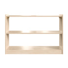 Flash Furniture Bright Beginnings Commercial Grade Extra Wide 2 Shelf Wooden Classroom Open Storage, Safe, Kid Friendly -Natural-Rounded Edges Prevent Abrasions from Accidental Contact