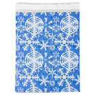 JAM Paper Foil Envelopes, 9 x 12, Blue Winter White Snowflakes, 100 Pack (01323320B)-Blue with white snowflake