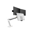 North Bayou 22"-27" Desktop Sit-Stand Workstation Dual Screen with USB Port - White (FC40-2AW)-Rotation: 360-degrees, Swivel: 180 -degrees, Tilt: +10 -degrees/ - 16 -degrees