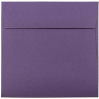 JAM Paper 6 x 6 Square Envelopes, Dark Purple, 100 Pack (563912522g)-Dark purple