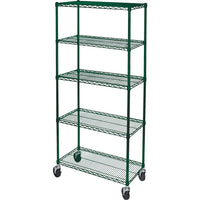 Kleton Wire Shelf Cart, Epoxy Finish, 60" x 92" x 18", 800 Lbs. Capacity-Capacity: 800 lbs.