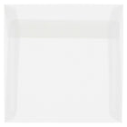 JAM Paper 5.5 x 5.5 Square Envelopes, Clear Translucent Vellum, 100 Pack (74354g)-Clear