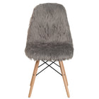Flash Furniture Shaggy Dog Charcoal Grey Accent Chair-Accent Side Chair