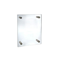 Azar Displays 11" x 8.5" Standoff Acrylic Sign Holder with Caps, Clear (105514)-Used for graphic signs