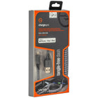 Ventev Helix Lightning Cable 14 inch, Grey (247372)-Modern cloth finish
