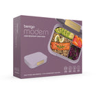 Bentgo Modern 4-Compartment Lunch Box - Orchid-A removable divider splits the largest compartment into two portions