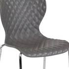 Flash Furniture - Chaise Lowell empilable de conception contemporaine en plastique gris-Conception ergonomique profilée