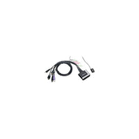 IOGEAR 2-Port HD Cable KVM Switch with Audio-Enables effortless control over 2 HD devices or computers using a single USB keyboard, USB mouse and high definition monitor or HDTV