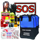 First Aid Central - FAC-085 - All Weather Road Safety Kit - High Quality Nylon Bag with individual Compartments-14 Essential Road Safety Items