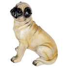 Truu Design Sitting Pug Dog Figurine, 8.5 inches, White-Design: unique and detail-oriented pug dog design to spruce up any living room, bedroom, kitchen, cabin or cottage