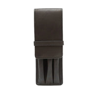 Ashlin Trapani Top Flap Triple Pen Case – Black-Top Flap Triple Pen Case. Designed especially for the finest writing instruments