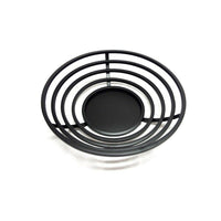 Elegance – Plateau de surtout de table en acier inoxydable, rond, noir-L’ensemble comprend : 1 pièce