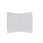 Mark Maker 4 Way Table Divider - 42" L x 42" W x 23.5" H - 1/4" clear acrylic - no pass throughs-Social distancing for up to 4 people