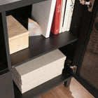 Sauder 433265 Tiffin Line Large Credenza - Raven Oak - 2 Box-Pass-throughs for cord management.