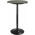 Nicer Furniture 28" Round Bar Table - Black-A lightweight and versatile table that can accommodate various settings: bars, bistros, restaurants, and event venues