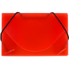 JAM Paper Plastic Business Card Case, Red Frosted, 5 Pack (2500 010g)-Red