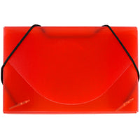 JAM Paper Plastic Business Card Case, Red Frosted, 5 Pack (2500 010g)-Red