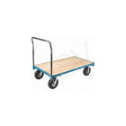 Kleton Heavy-Duty Platform Truck, Deck Width: 48", Handle Height: 42", Deck: Wood Deck, Deck Length: 96", Handle Height: 42"-Deck Width: 48"