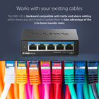 D-Link 5-Port Multi-Gigabit Unmanaged Switch-The QoS feature allows traffic to be classified in 8 priority levels