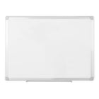 MasterVision - Tableau blanc effaçable recyclé double face - 24 po x 36 po - Cadre en aluminium -Surface d'écriture en mélamine non magnétique; idéale pour une utilisation légère à modérée