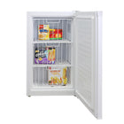Koolatron 3.1 Cu.Ft. Upright Freezer (KTUF88)-Smooth back design, metal backboard