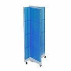 Azar Displays Pegboard Floor Display Pinwheel Spinner, 60" x 16", Blue (700421-BLU)-Blue plastic