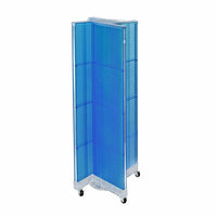 Azar Displays Pegboard Floor Display Pinwheel Spinner, 60" x 16", Blue (700421-BLU)-Blue plastic