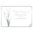 Millbrook Studios 5-3/8" x 7-3/4" With Sympathy On The Loss Of Your Loved One Greeting Cards and Envelopes, 18 Pack (06894)-Printed on uncoated card stock
