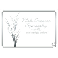 Millbrook Studios 5-3/8" x 7-3/4" With Sympathy On The Loss Of Your Loved One Greeting Cards and Envelopes, 18 Pack (06894)-Printed on uncoated card stock