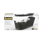Scotch Desktop Tape Dispenser - Metallic Black-Desktop tape dispenser with a stylish metallic design