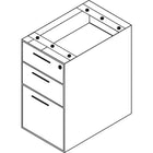 Office Star Napa Collection Box/Box/File Pedestal, Assembled, Cherry-Impact-resistant 3mm PVC edges