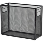 Staples Metal Mesh Tabletop File Organizer - Letter Size - Black-Durable mesh construction, allowing you to see the contents for quick and easy retrieval