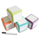 Chenille-Kraft Write On Wipe Off! Blocks, 8 Pack (CK-9306)-Any type of dry erase marker can be used with these blocks.