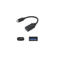 AddOn USB 3.1 Male to USB 3.0 Female Black Adapter Cable, 7" (USBC2USB3FB)-USB 3.1 male to USB 3.0 female black adapter cable