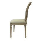 Plata Import Galaxy Chair, Beige (IC-007-BEIGE)-Upsholtered Beige Fabric, wooden legs