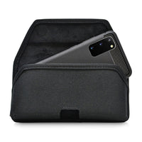Turtleback Nylon Holster Case with Horizontal Belt Clip for iPhone 12 Pro Max, Samsung Galaxy S20 Ultra-Premium Nylon bonded with polymers for dirt resistance and durability