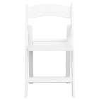 Flash Furniture HERCULES Series 1000 lb. Capacity White Resin Folding Chair with Slatted Seat-Resin Folding Chair