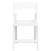 Flash Furniture HERCULES Series 1000 lb. Capacity White Resin Folding Chair with Slatted Seat-Resin Folding Chair