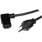 StarTech Computer Power Cord, NEMA 5-15P to Right-Angle C13, 3 ft (PXT101L3)-Power your wall-mounted devices