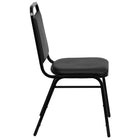 Flash Furniture – Chaise banquet empilable HERCULES à dossier trapèze, siège 1,5 po, noir, vinyle noir (FDBHF2BKVYL)-S'empile jusqu'à 10 chaises de hauteur